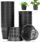 Panxxsen Net Pot, 3 Inch, Black, 50 PCS, Heavy Duty, Slotted Mesh, Hydroponic