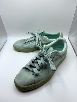 PUMA Suede Classic 360231-03 Mens 7.5 Sneaker Mono Iced Fair Aqua Lace Up Shoes