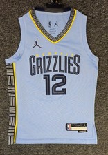 Memphis Grizzlies Ja Morant #12 Blue Jordan Statement Edition Jersey Youth Small