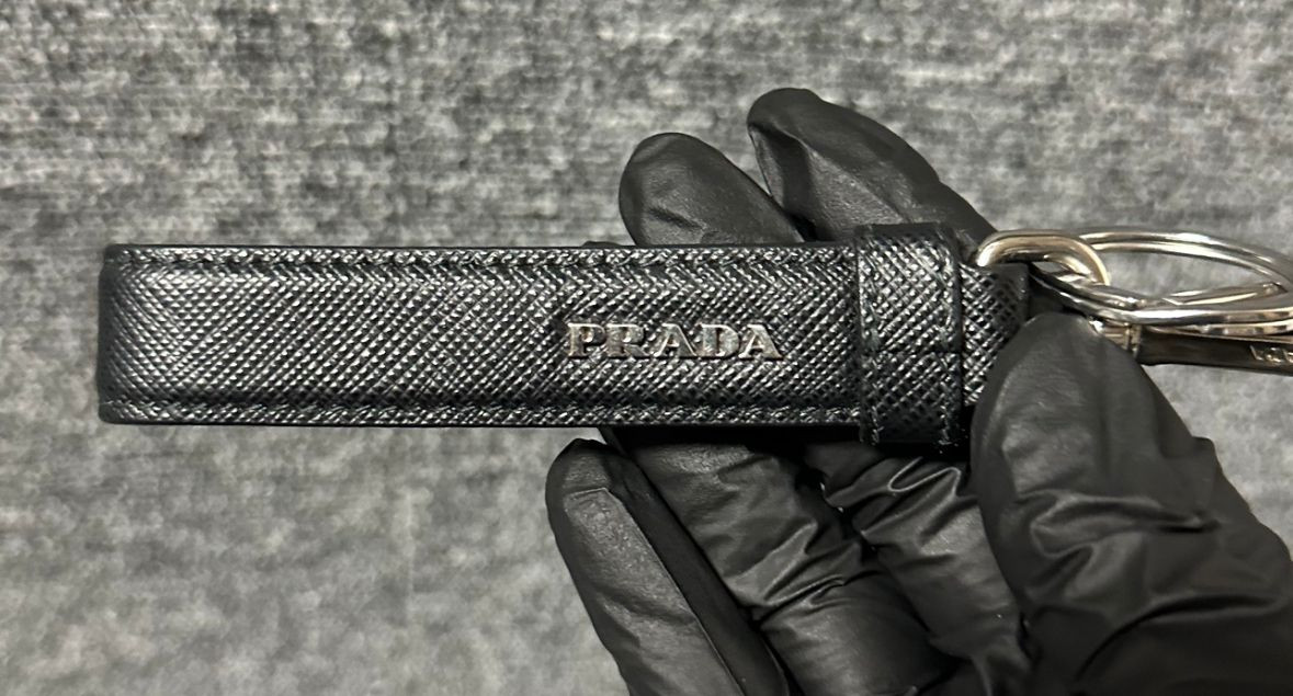 Prada Saffiano Triangle Logo Keyring 57686182 | eBay