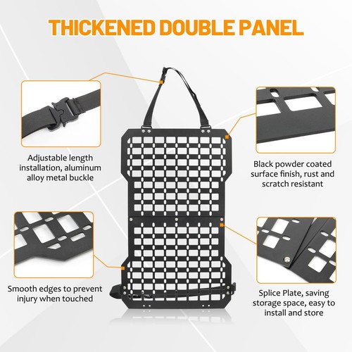 Truck Gun Rack Molle Seat Back Organizer Gun Holder Molle Panel for Vehicles ... - Picture 3 of 6