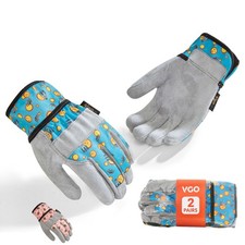 Vgo 1/2Pairs Kids Gloves Garden Gloves Outdoor Yard Work Gloves KID-MF3561 