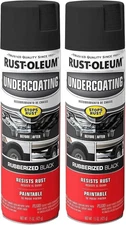 2PC Black Truck Bed Liner Trailer Coating Spray Protection Automotive Paint 15oz