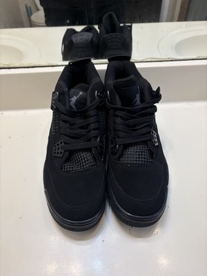 Nike Air Jordan 4 Retro Black Cat Low Top Men's Basketball Sneakers Black