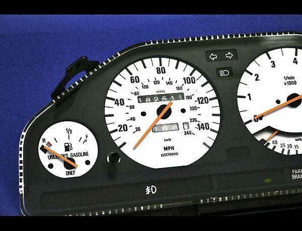Medidores de cara blancos para BMW E30 1984-1991 M3 325 325E 325i Foto 3 de 4