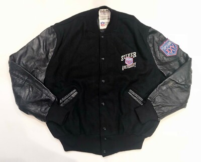 Vintage Delong NFL XXV Super Bowl Silver Anniversary Varsity