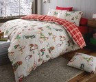 Happy Linen Company Christmas Dogs single duvet cover set NEW