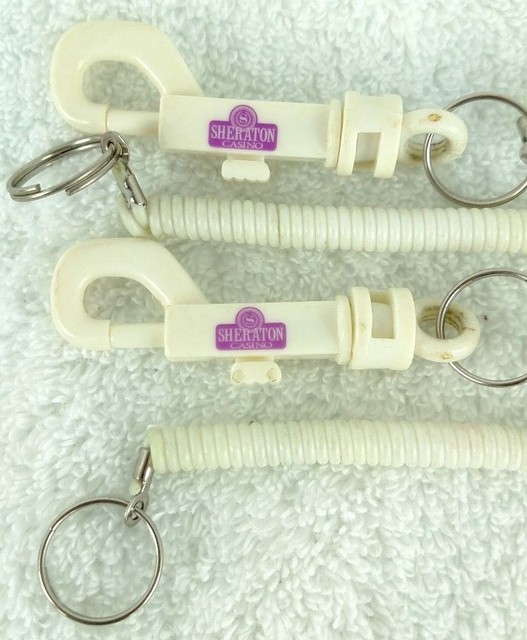 2 Sheraton Casino Lanyards Card Keeper Coil Stretch Cord eBay