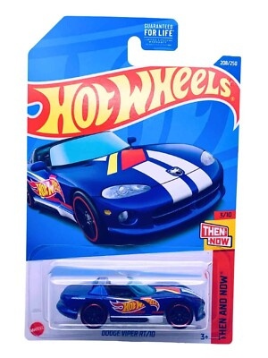 #ad Hot Wheels 2022 Then and Now Dodge Viper RT 10 Car Blue NEW HCV80 $2.00