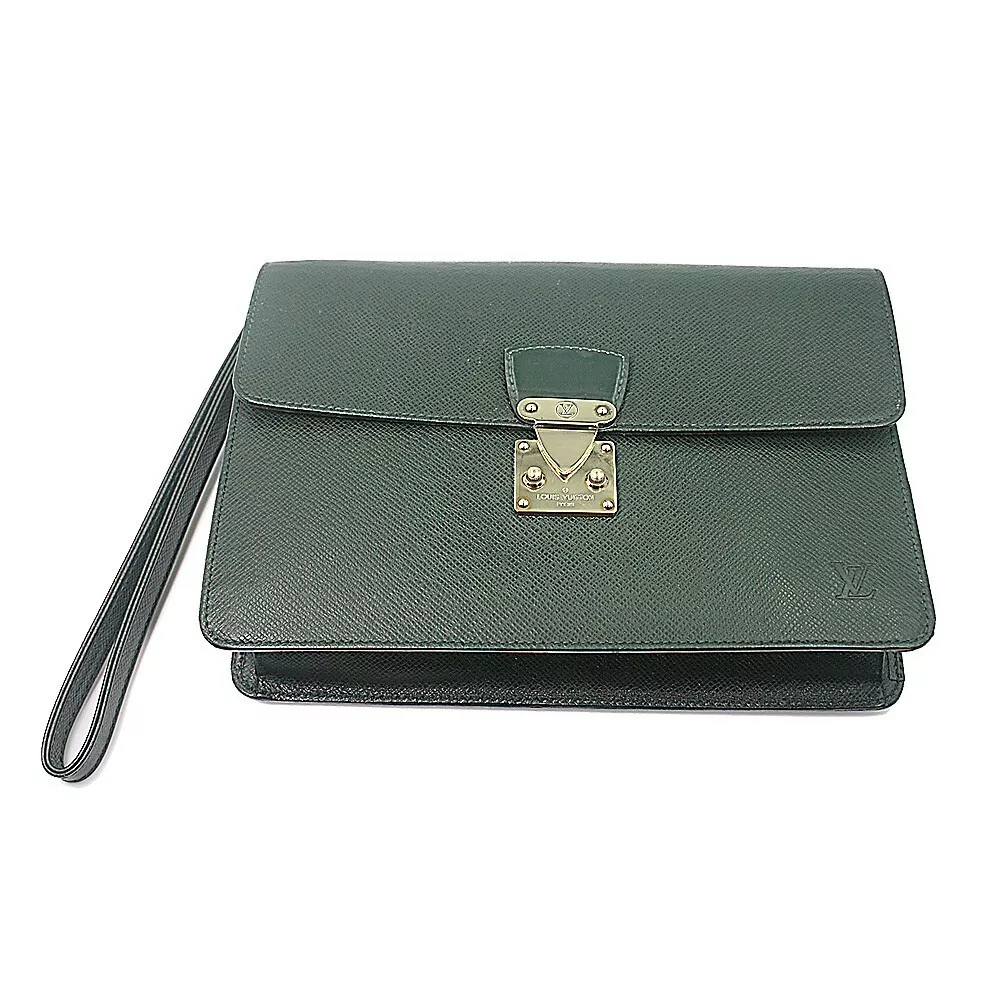 taiga leather clutch bag