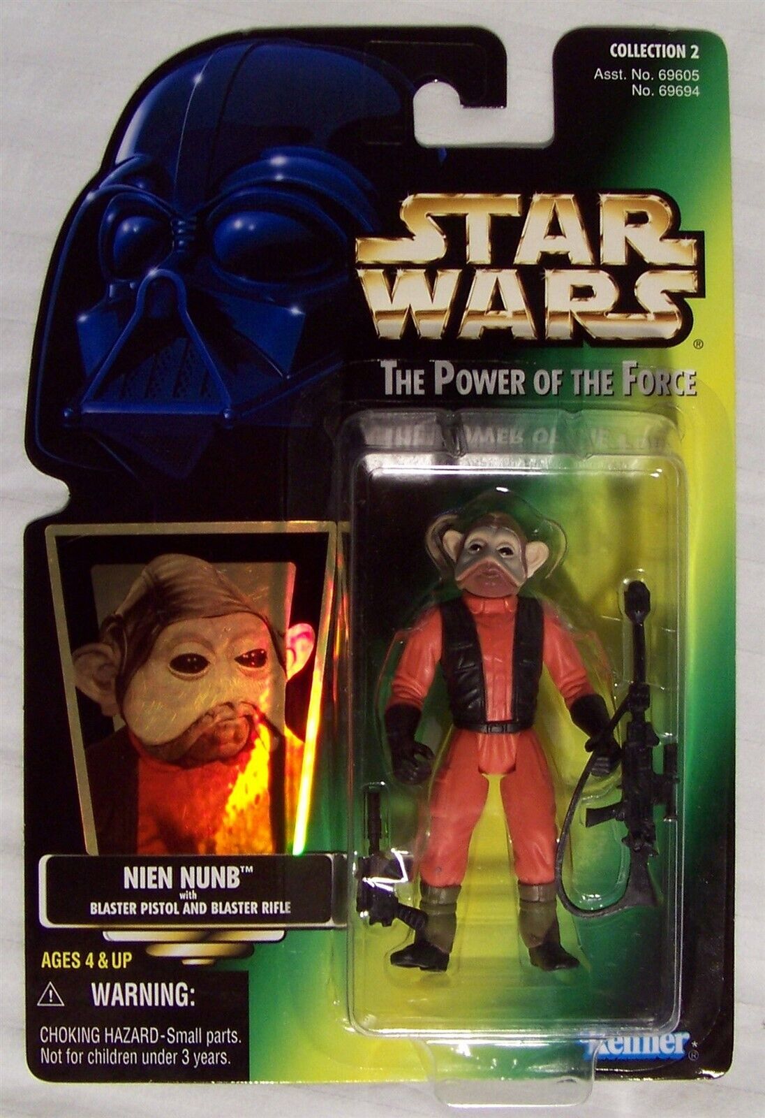 Hasbro - Nien Nunb - Star Wars - POTF Green Card - Action Figure - MOC