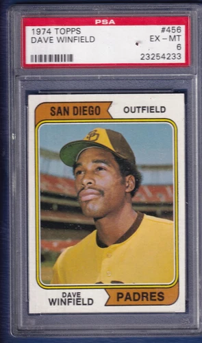 1974 Topps #456 Dave Winfield RC Rookie PSA 6 (Nicely Centered)