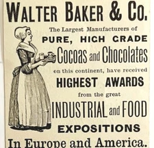 Walter Baker Cocoa Chocolates 1894 Advertisement Victorian Exposition 2 ADBN1z