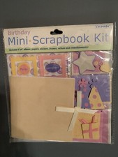 Colorbok Mini Scrapbook Kit BIRTHDAY-- 4X4 Album  Paper  Embellishments NEW 