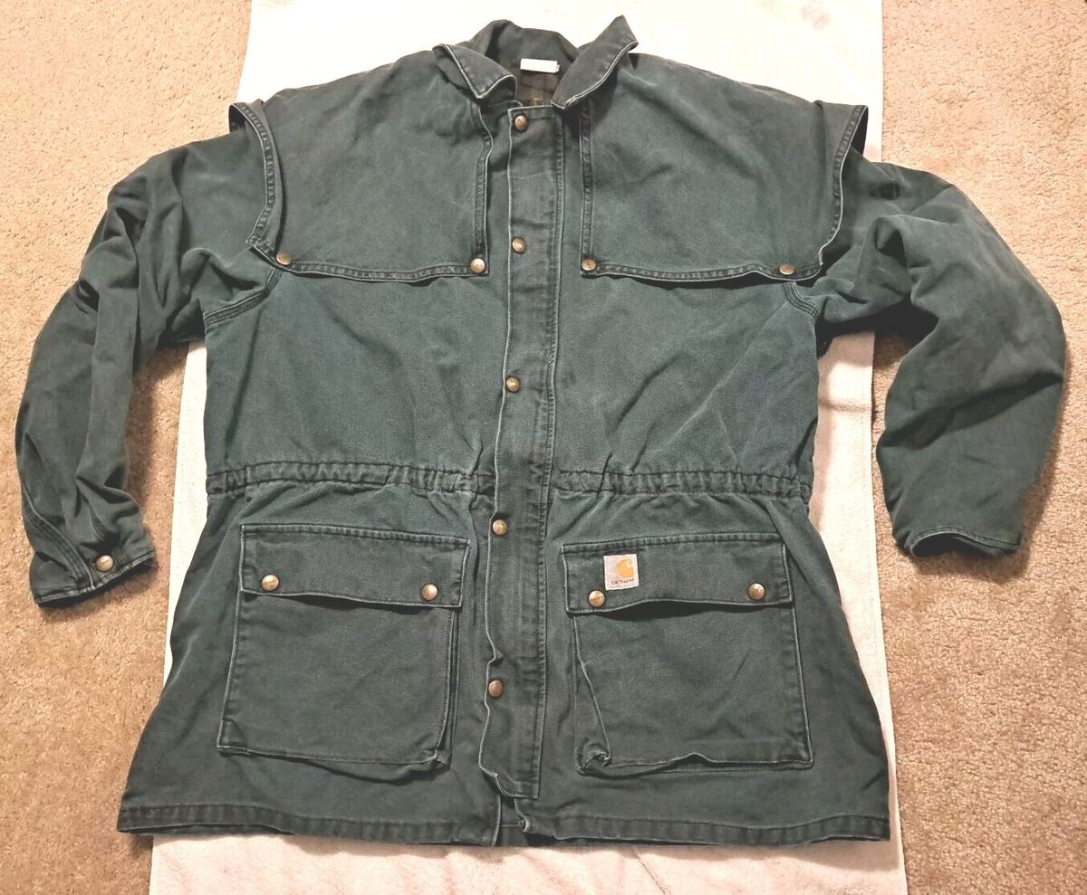 Vintage Carhartt Mens Duck Chore Flannel Duster Jacket XL X Vintage Carhartt Mens Duck Chore Flannel Duster Jacket XL X