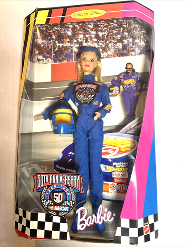 Muñeca Barbie Nascar 1998 50 Aniversario Edición Coleccionista Nueva Stock Antiguo - Imagen 4 de 5