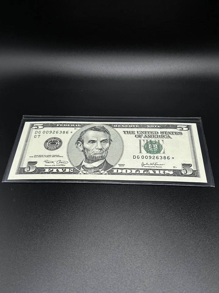 2003-$5 Dollars STAR NOTE uncirculated .RARE. - Image 3 of 4