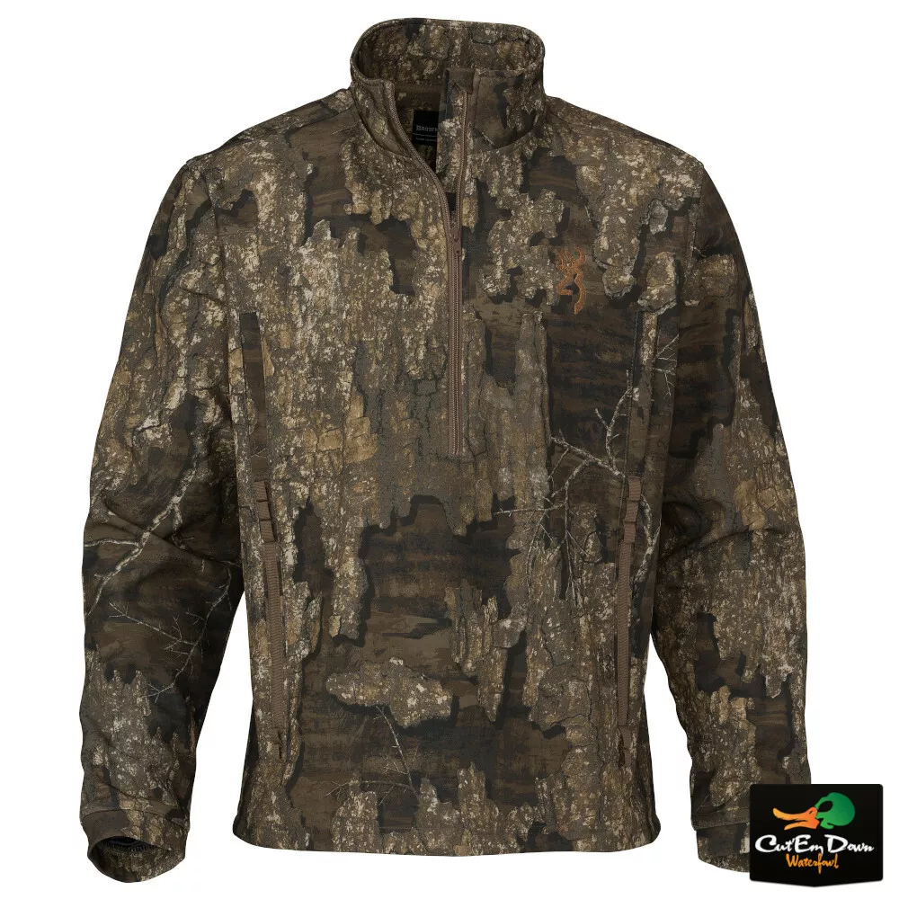 NEW BROWNING WICKED WING 1 4 ZIP SMOOTHBORE JACKET REALTREE