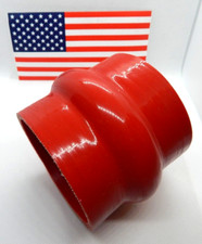4 Inch 102mm Cold Air Intake Tube Hump Bulb Silicone Coupler Red Reinforced