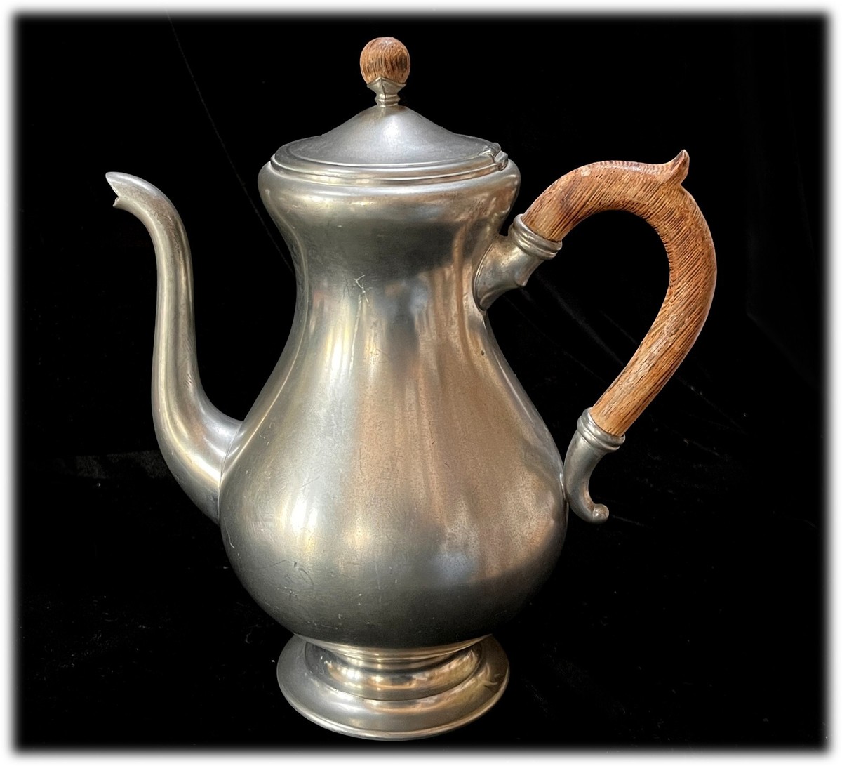Vtg 50s Royal Holland Pewter K.M.D. Tiel Coffee Pot Made in