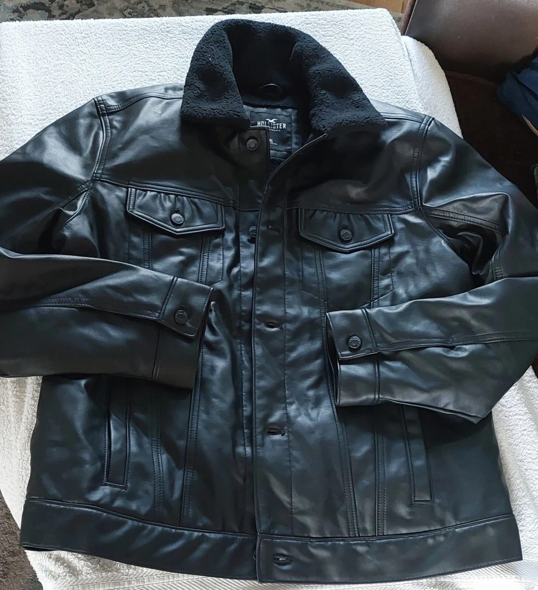 Hollister black shop bomber jacket