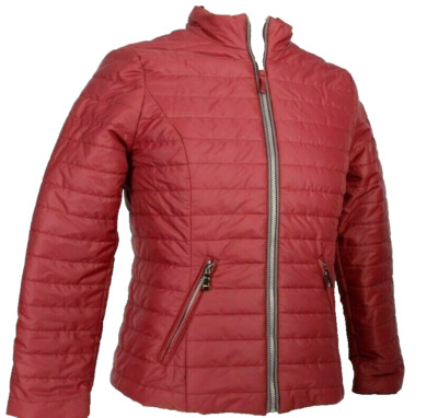 Peakstone Damen Frühling Übergangs Jacke Rot Grau Reißverschluss Größe 40