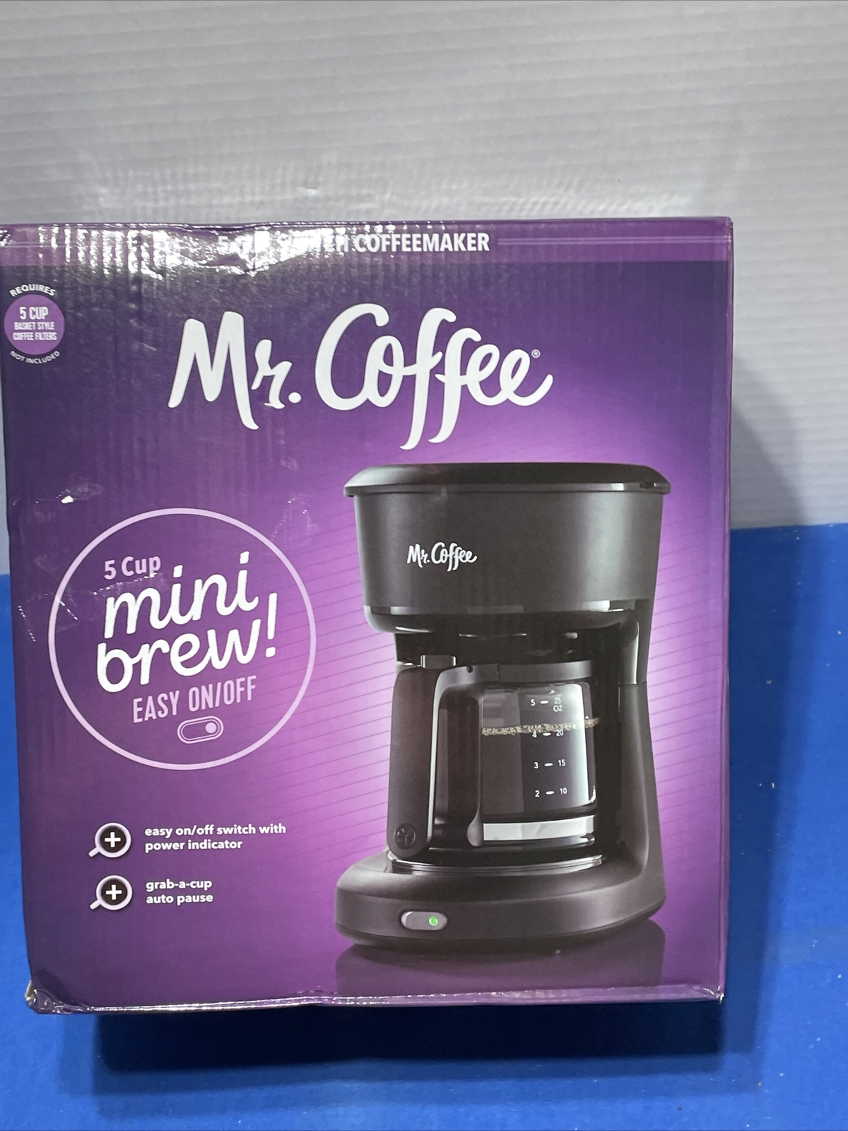 Mr. Coffee 5Cup Mini Brew Switch Coffee Maker 2129512 Black Brand New