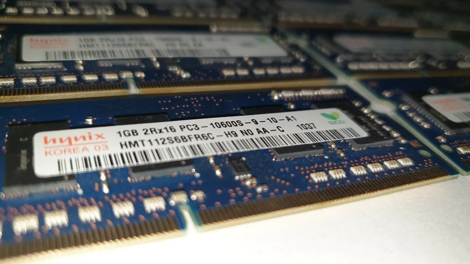 HYNIX 16x 1gb = 16GB RAM MEMORY DDR3 - 2Rx16 PC3-10600S-9-10-A1 (8 pairs) JOBLOT - Image 3 of 4