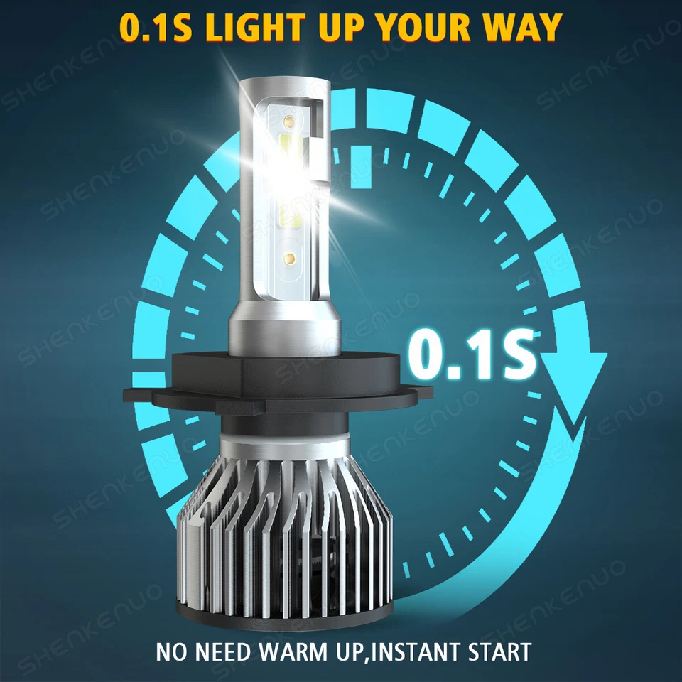 Kit de conversão de faróis de LED redondos H4 feixe alto baixo 7" para Ford F150 1975-1979 - Imagem 2 de 4