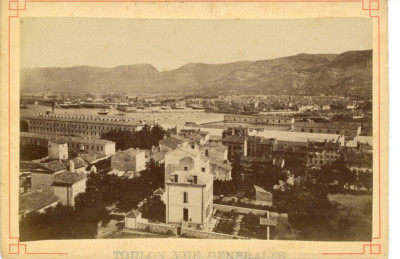 Photo Vintage G.J. France, Toulon - Vue Générale, Tirage Albuminé Circa 1880, Format 20x25 Cm