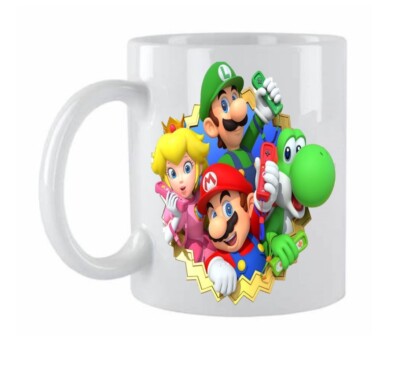 Personalisierte Memory Lane Mario Bro Charaktere Keramik Kaffeebecher Geschenkverpackung 
