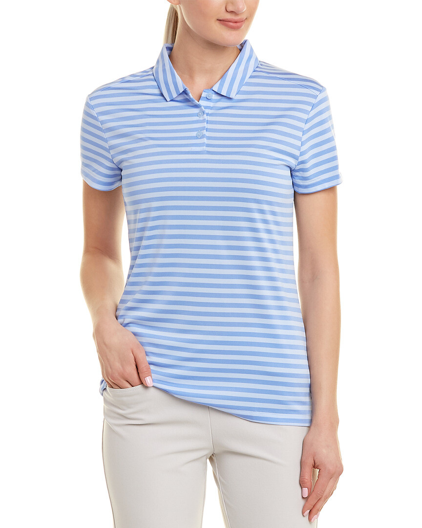 Женское поло для гольфа Nike Dri-Fit в полоску Синийбелый Sz XS 884867-415 5390₽