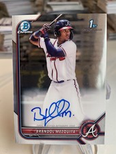2022 BOWMAN CHROME 1ST BRANDOL MEZQUITA CARD AUTOGRAPH AUTO #CPA-BMQ BRAVES