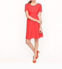 NWT J CREW Red Ponte Flared Skirt Dress 4