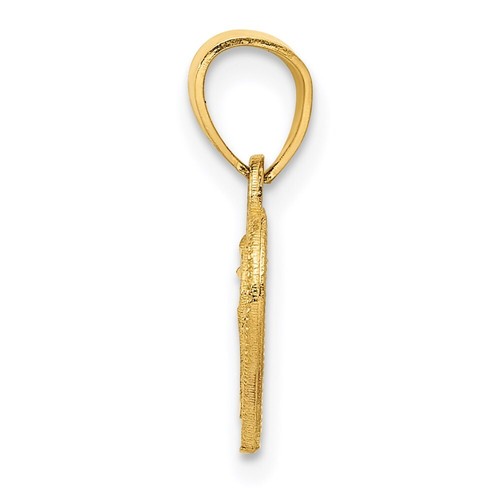 Colgante de corazón de celosía corte diamante de 14 k - Imagen 2 de 3