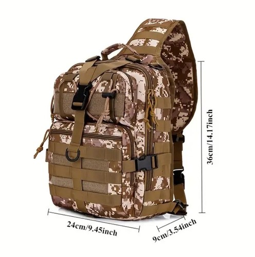 Fashion Camouflage Satchel Bag Sling Backpack Chest Bag Crossbody Shoulder Bag - Picture 2 of 2