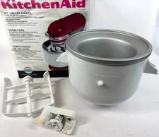 KitchenAid Ice Cream Maker Freezer Bowl  Stand Mixer Attachment KICA0WH