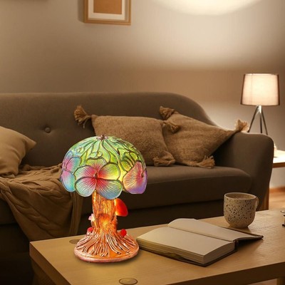 Stained Stained Mushroom Lamp Plant Table Series Bedside Lamp New Night Light
