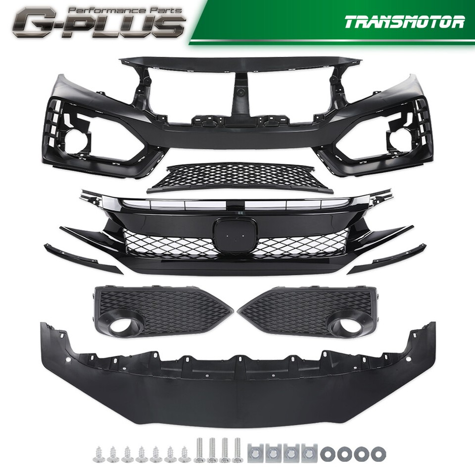 For 12-15 Honda Civic 4Dr JDM ASIA OE FRONT BUMPER COVER Set Unpainted
