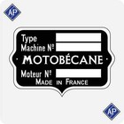Plaque d'identification cyclo Motobécane