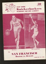 Feb 29 1964 NBA Program San Francisco Warriors at New York Knicks VGEX