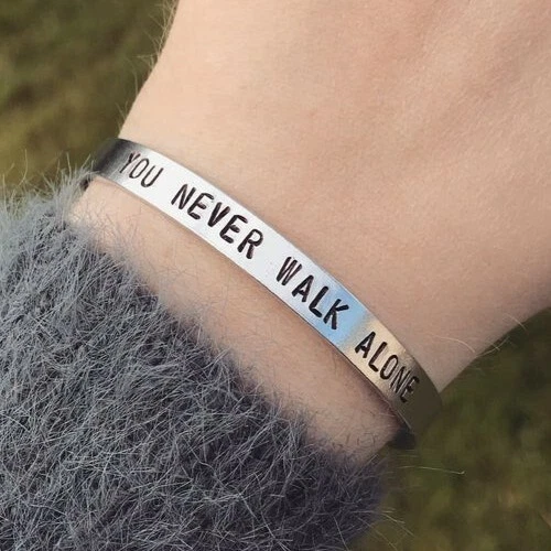 BTS You Never Walk Alone Bracelet Handmade Kpop ARMY Silver