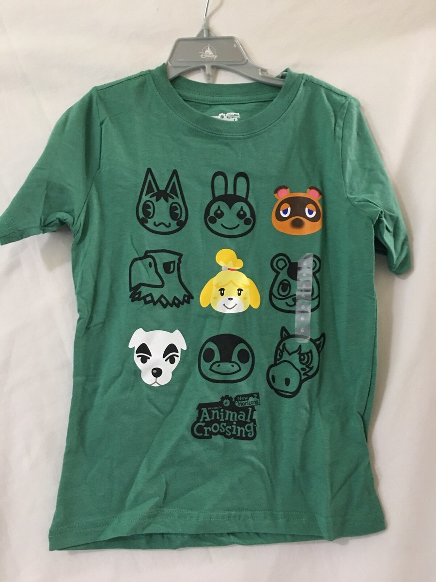 New Carter Nintendo Animal Crossing Boys Shirt Top Green U pick New Horizon - Main Image