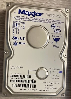 Hard Disk Maxtor 160GB PATA 3.5" 6Y160P0 usato, in ottime condizioni - Imagen 1 de 2
