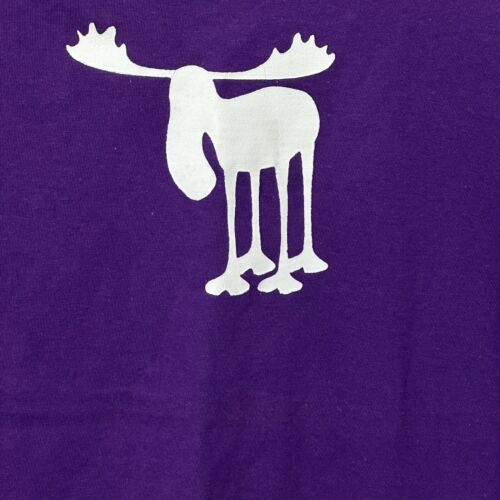 Lazy One Womens Alaska Moose Pajama Shirt Juniors Large Purple - Picture 2 of 9