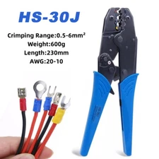 Cable Wire Connectors Terminal Ratchet Crimping Tool Insulated Crimper Pliers US