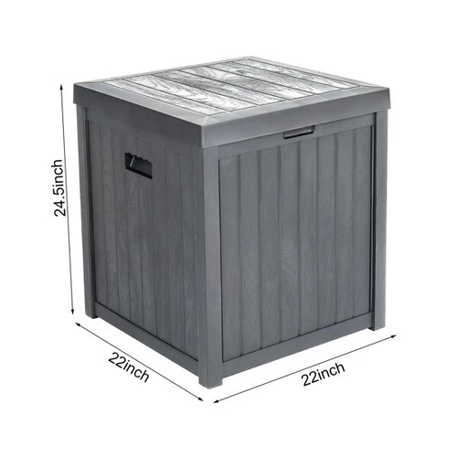 51gal 195L Outdoor Garden Plastic Storage Deck Box Chest Tools Cushions Toys - Picture 4 of 8