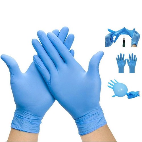 Guante de examen desechable de nitrilo guantes multiusos sin látex, 100 un., azul, mediano - Imagen 11 de 13