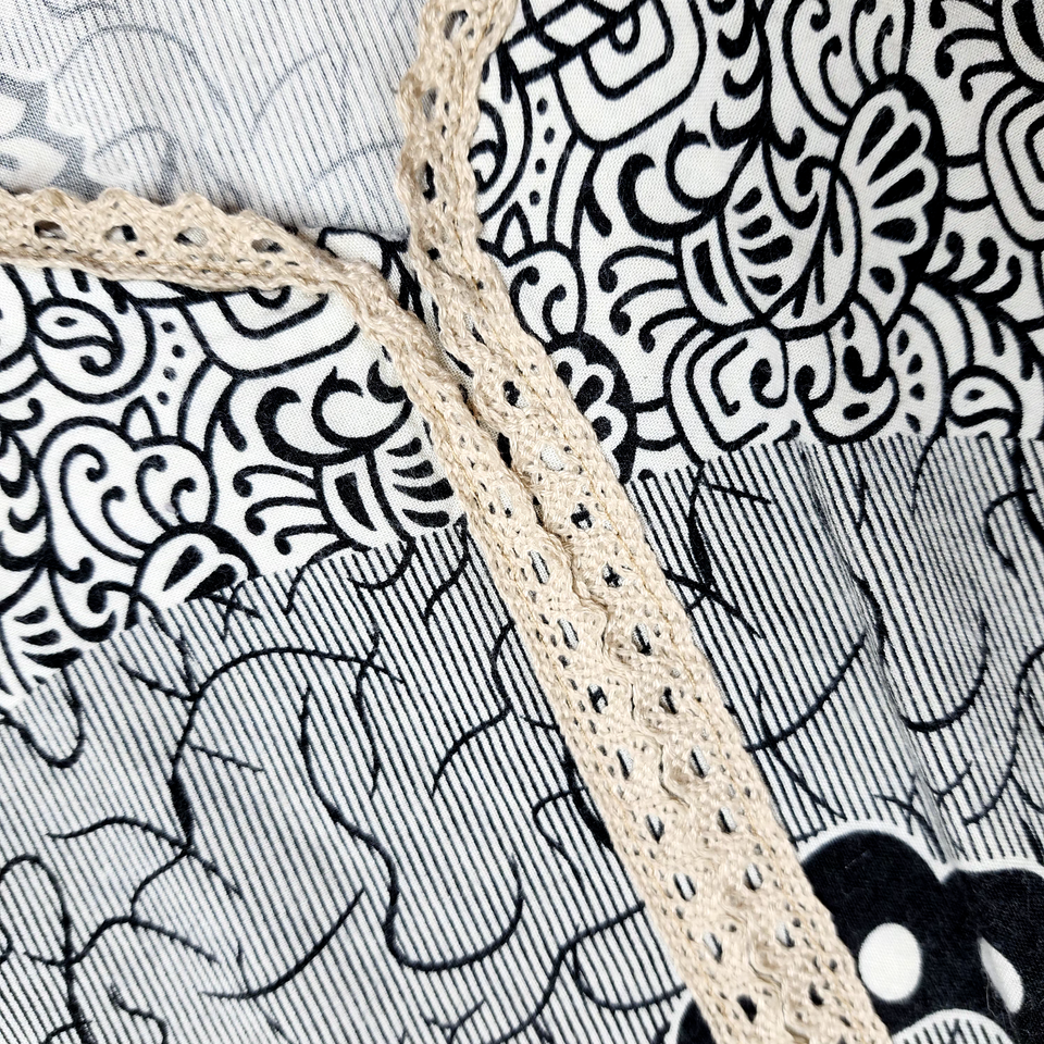 Pretty Lightweight Plus 4X Crochet Trimmed Black Red Maxi Dress Long