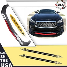 Front Bumper Lip Spoiler Splitter Body Kits Strut Rod For Infiniti Q50 Base